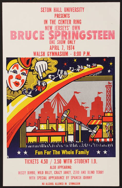 Lot Detail Bruce Springsteen Original 1974 Seton Hall Concert Poster