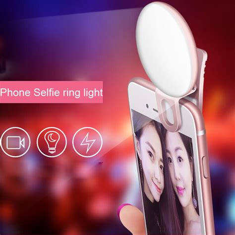 Mini Draagbare Selfie Flash Led Camera Fill Licht Clip On Mobiele