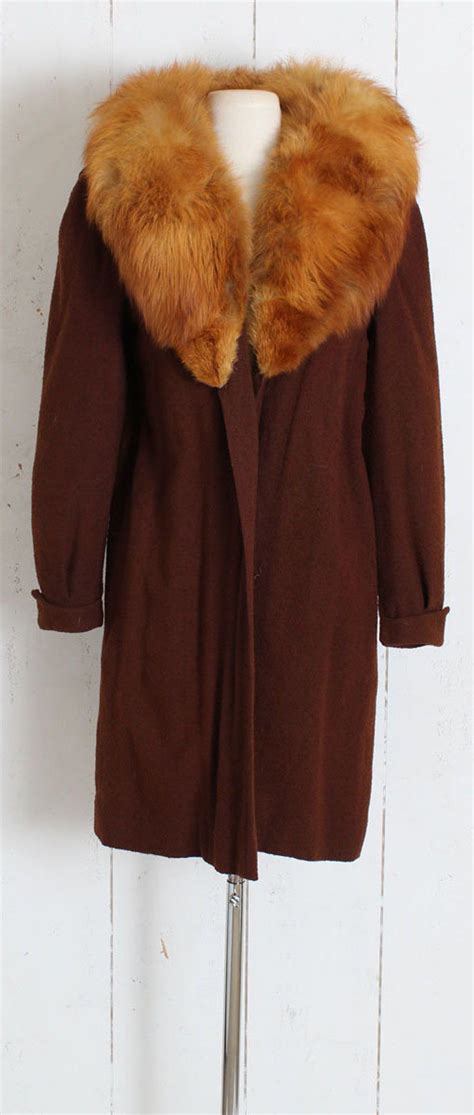Vintage 1930s Coat Vintage 30s Brown Wool Boucle Coat Etsy Coat Red Jacket Boucle Coat