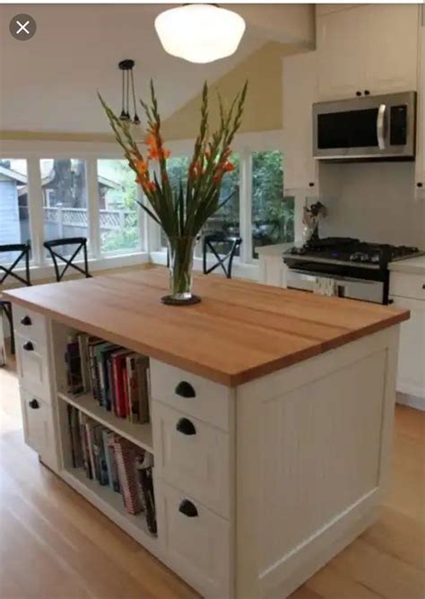 A counter extension adds storage space to this remodeled kitchen. Hackers help: Help me plan this kitchen island? | Ikea ...