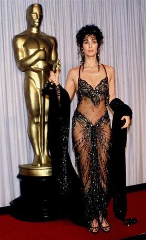 Cher In Bob Mackie At The Academy Awards She Won For Moonstruck