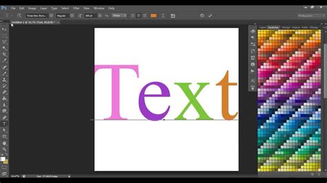 Changing the color of your text using photoshop. How to make multicolored text in photoshop (change font ...