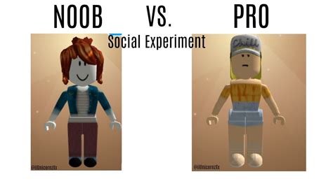 Roblox Noob Vs Pro Social Experiment Youtube