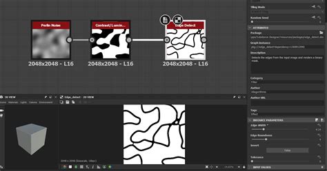 Node Editor Edge Detect Edge Outline For A Procedural Grayscale