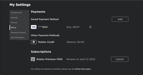 Adding And Updating Payment Information Roblox Support