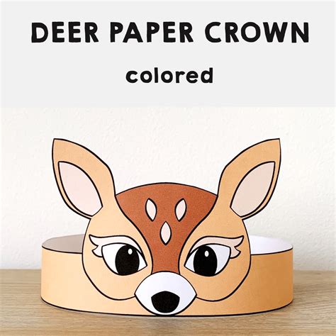 Deer Paper Crown Printable Costume Craft Made By Teachers