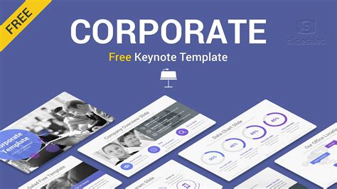 Free Corporate Professional Keynote Template Slides Slidesalad