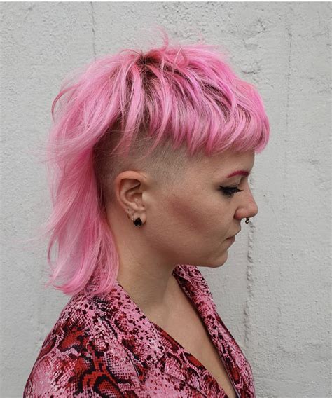 Pink Hair Mullet Is Back Punk Hair Short Punk Hair Mullet Hairstyle
