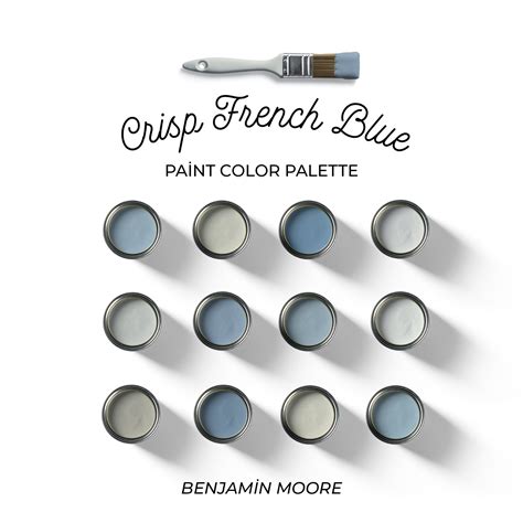 Crisp French Blue Paint Color Palette Benjamin Moore For Etsy Singapore