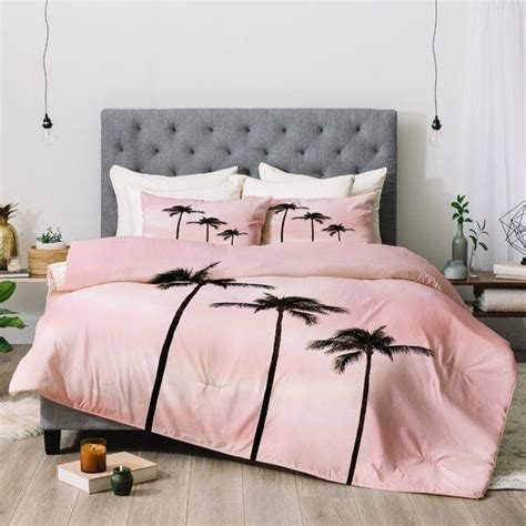 Finding popular palm tree comforters. Magda Opoka Palm Trees and Sunset Single Comforter ...