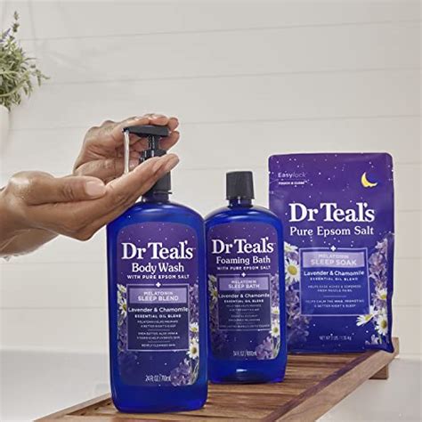 Dr Teals Body Wash With Pure Epsom Salt Sleep Blend With Melatonin Lavender And Chamomile