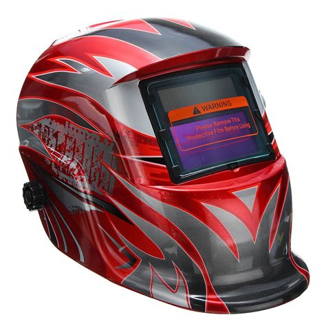 A welding helmet is a type of headgear used when performing certain types of welding to protect the eyes, face and neck from flash burn, ultraviolet light, sparks, infrared light, and heat. Aliexpress.com : Buy New Arrival Solar Auto Darkening ...