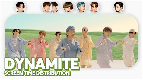 Bts Dynamite Screen Time Distribution Youtube