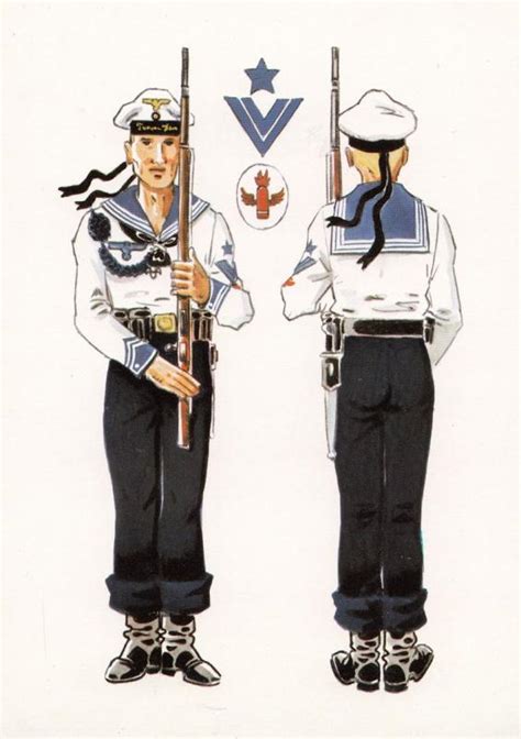 Italian Ww Military Uniform Marinero De Primera Clase En Parada