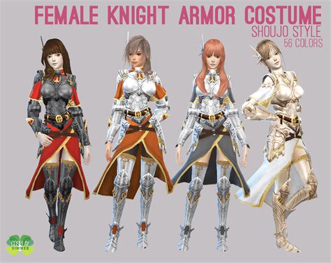 Sims 4 Cc Female Knight Armor Costume Set Simfileshare Sims 4