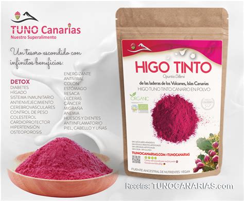 Higo Tinto Polvo De Tuno Canario Deshidratado Grupo Gourmets