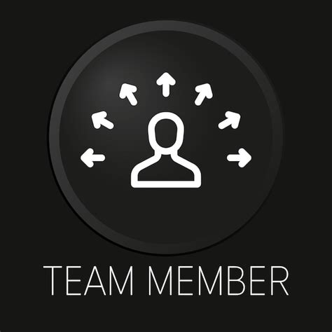 Premium Vector Team Member Minimal Vector Line Icon On 3d Button