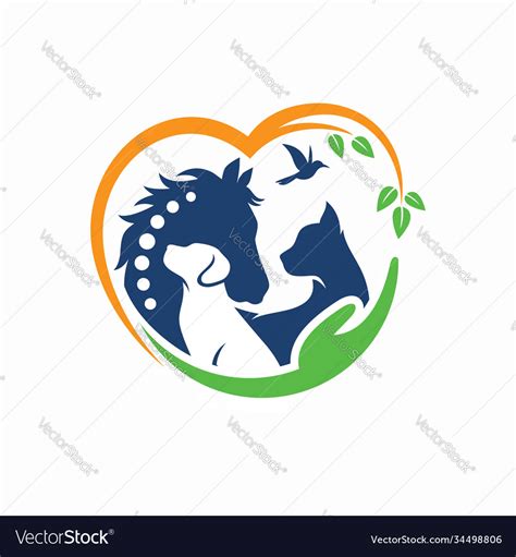 Horse Dog Cat Animal Logo Template Royalty Free Vector Image