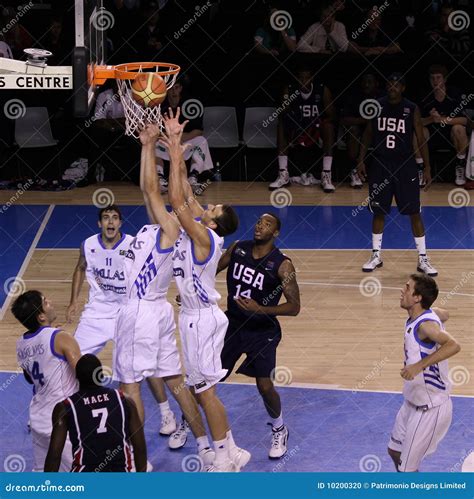Basketball Players Rebounding Editorial Image Image Of Greece Final