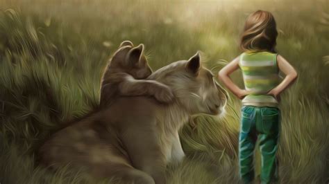 Artistic Picture Of Lion And Child 4k Hd Lion Wallpapers Hd