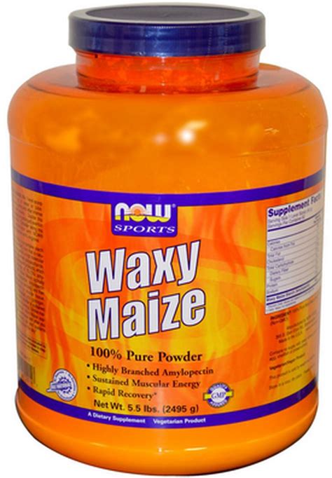 Waxy Maize Pure Powder 2495g Now Foods