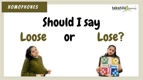 The Difference Between Loose And Lose Homophones Esl Youtube