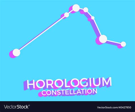 Horologium Constellation 3d Symbol Royalty Free Vector Image