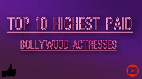 Top 10 Highest Paid Bollywood Actressses 2021 Youtube