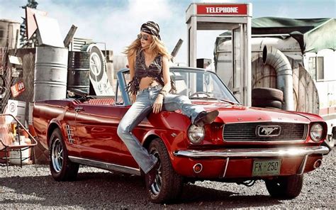 Ford Mustang Mustang Girl Car Girls Mustang