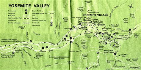 Yosemite Valley Map Yosemite Map Yosemite Campgrounds