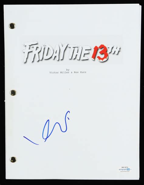 kevin bacon signed friday the 13th movie script autographcoa pristine auction