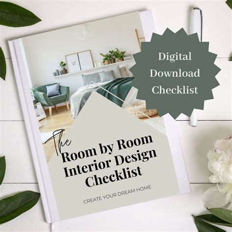 Printable Interior Design Checklist Room By Room List Etsy