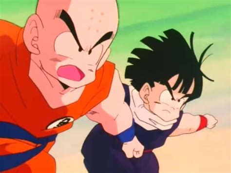 The Dragon And Gohan Are Fighting Each Other In An Animated Scene From