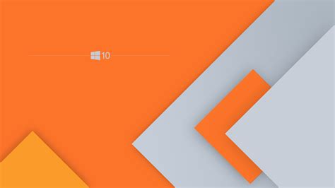 Windows 10 Orange Background Windows 10 With High Resolution For