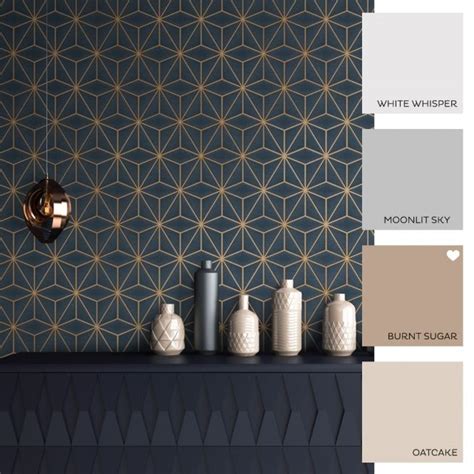Maybe you would like to learn more about one of these? Astral Metallic Wallpaper Navy Blue Gold in 2020 ...