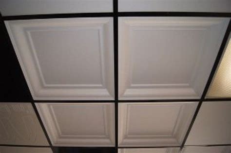 Glue up ceiling tile primary material: Coffered Fire Rated Foam Commercial Drop In Ceiling Tiles ...