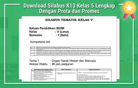 Program semester k13 kelas 3 sd revisi 2019 untuk semester 1 dan 2 ini kirana berikan kepada anda semua sebagai tenaga pengajar sebagai referensi atau contoh format penyusunan serta penetapan alokasi waktu dalam satu periode pelajaran sesuai semester. Ini Dia Silabus K13 Kelas 5 Lengkap Dengan Prota dan Promes | Dokumen Edukasi