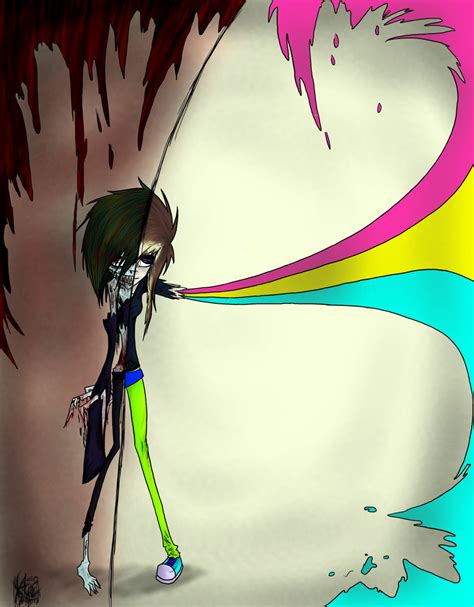 The Colours Continue To Bleed By Ehx On Deviantart Emo Art Lovers Art