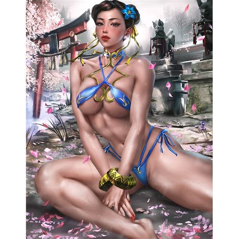 Impresi N En Lienzo Del Juego Street Fighter Chun Li Nude P Ster