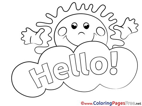 Hello Sunshine Coloring Pages Coloring Pages