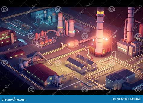 Energy Company, Showing the Inner Workings of Its Facilities in