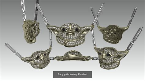 Baby Yoda Ring And Pendant Jewelry 3d Model Collection Cgtrader
