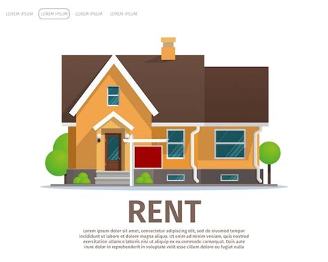 Vector Illustration Cartoon Concept Rent House Vector Gratis