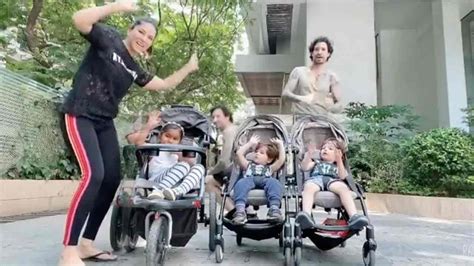 Watch Sunny Leone Daniel Webers Cute Dancein With Daughter Sons