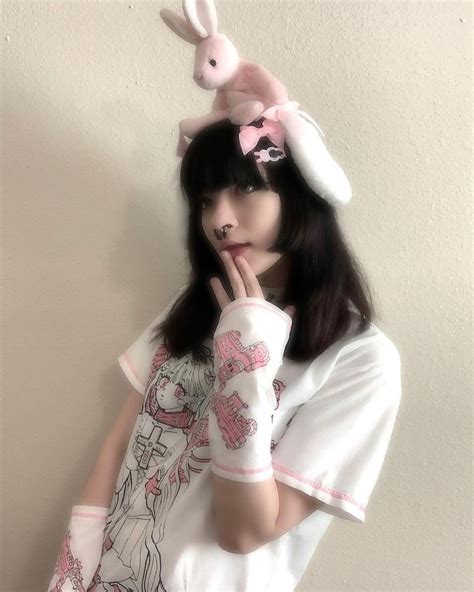 Anime Girl T Shirt Set Harajuku Kawaii Egirl Clothing Etsy