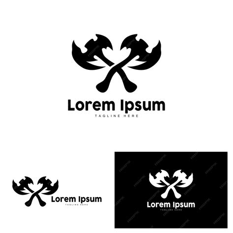 Herramienta de corte de madera logotipo de hacha de corte de madera