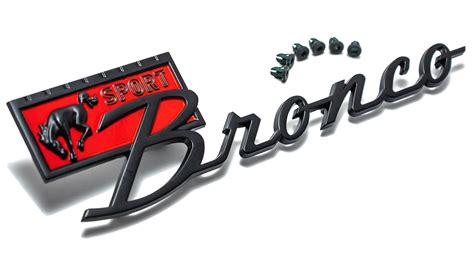 Black Satin Bronco Sport Fender Emblem Toms Offroad