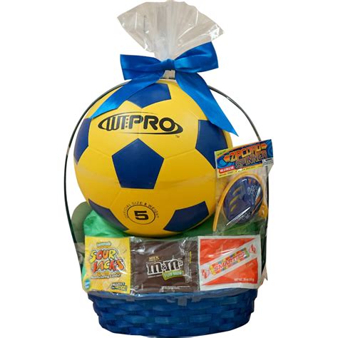 Wondertreats Large Easter Basket Soccer Ball With Spin Top T