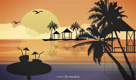 Dibujos Animados De Vacaciones De Verano Descargar Vector