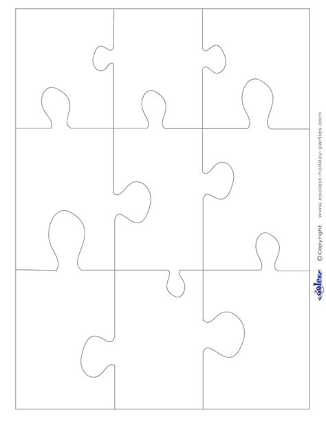 Large Blank Printable Puzzle Pieces Puzzle Piece Template Free